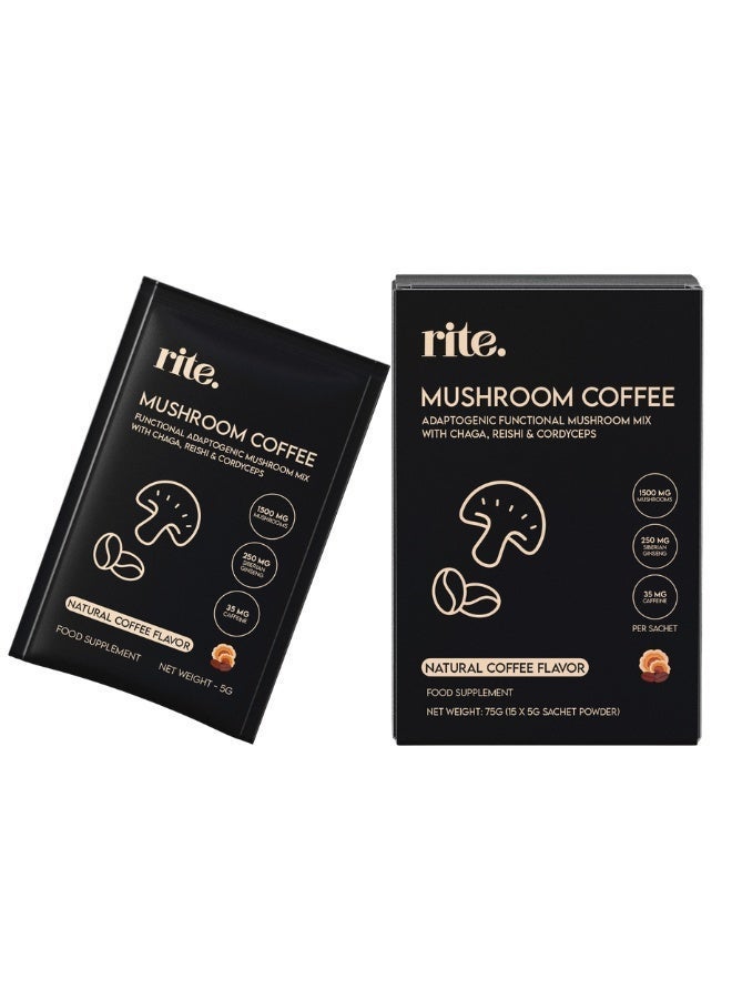 Rite MUSHROOM COFFEE - 15 Pack - Image 1